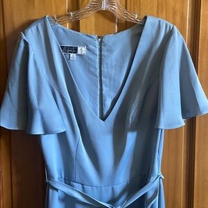 David’s Bridal dusty blue formal dress